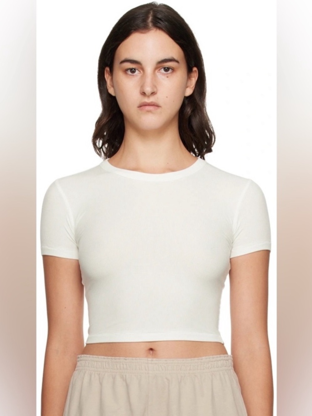 SKIMS Cotton Jersey SUPER CROPPED T-SHIRT